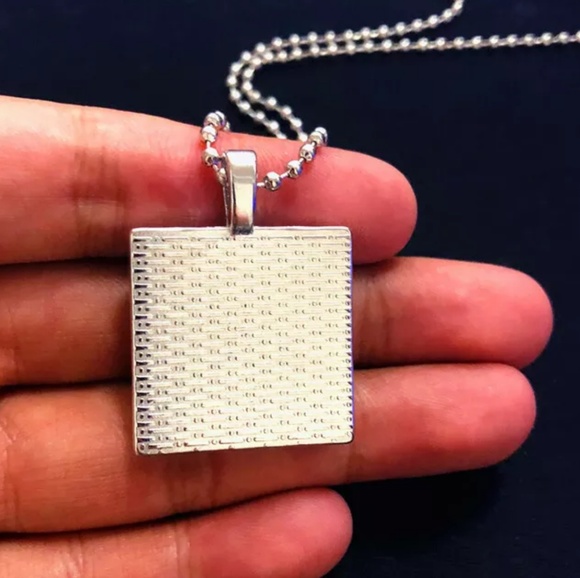 Colorful Tree of Life Tile Silver & Glass Necklace - Picture 2 of 8